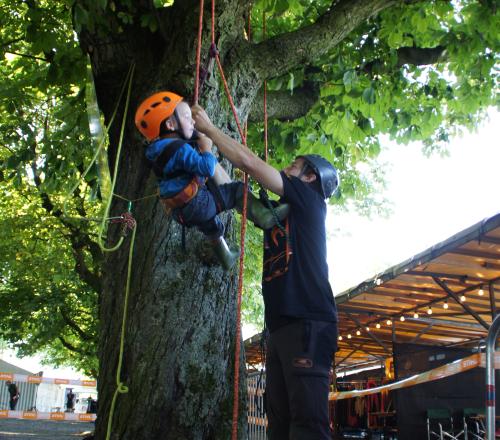Seilklettertechnik für Kinder